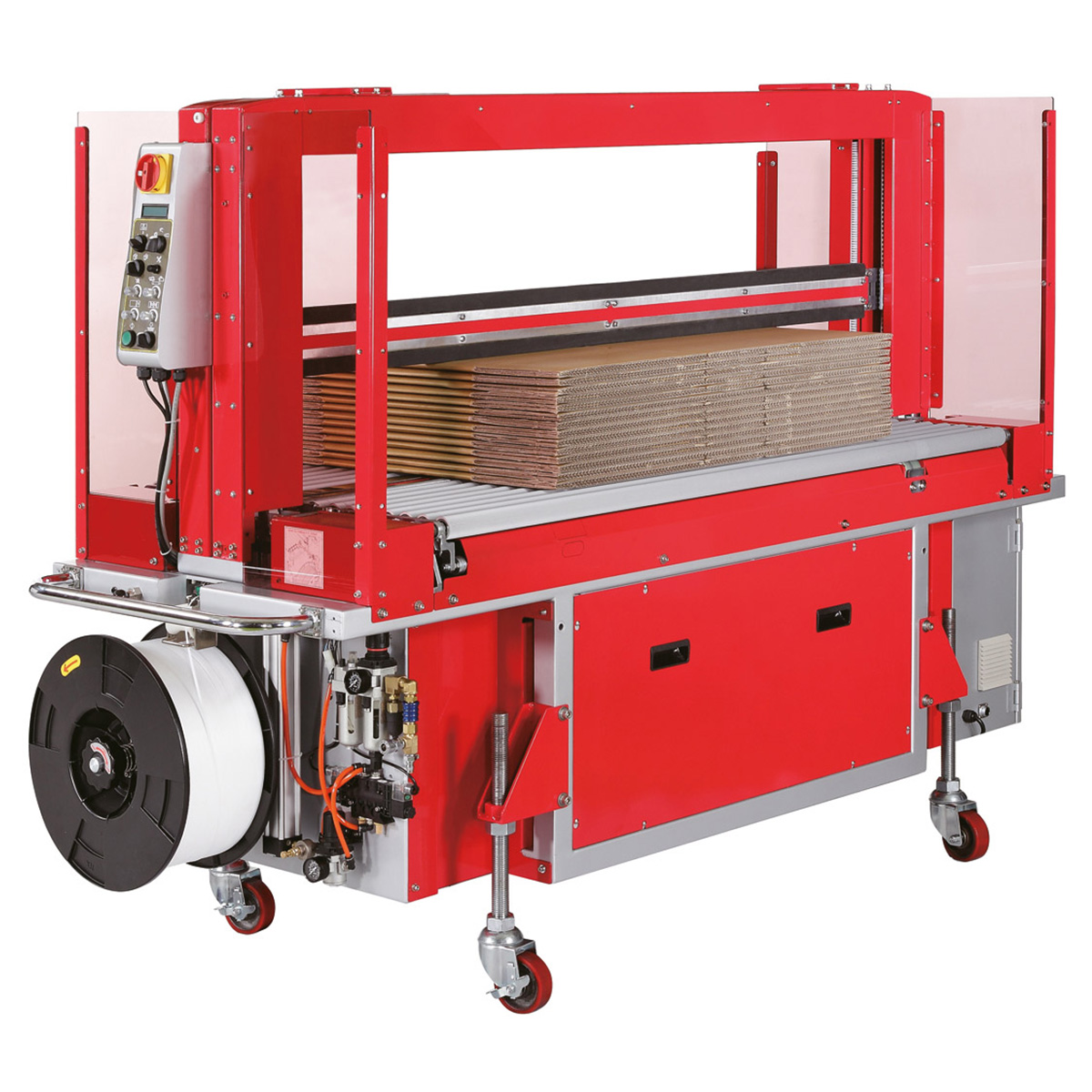 Mașină de legat automată TP-702C cu presă pneumatică pentru carton ondulat